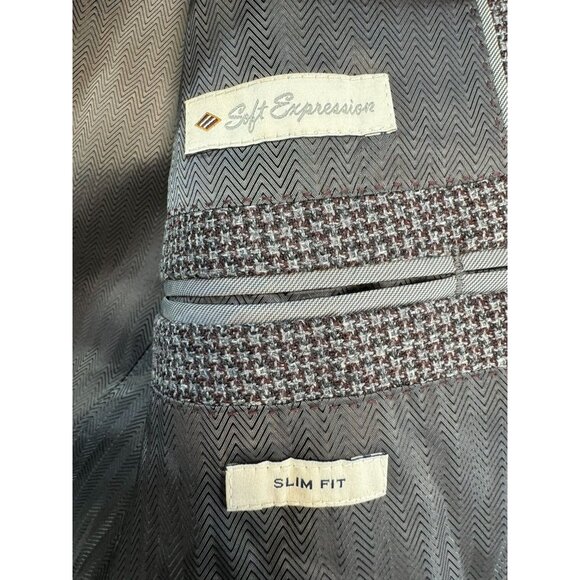 Joseph Abboud Heritage Wool & Cotton Slim Fit Blazer Size 42 Regular Gray - Picture 4 of 15